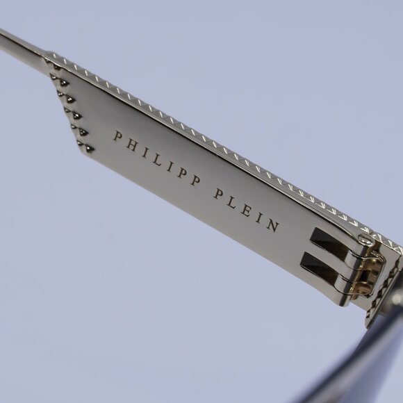 Philipp Plein SPP106M 0302 Sunglasses Gold Aviator Frame, Smoke Lenses - Picture 4 of 12